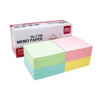 得力（deli） 7156 12本彩色便利贴粘性便签纸