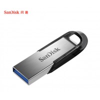 闪迪 （SanDisk）USB3.0 U盘32G CZ73酷铄 银色 读速150MB/s 金属外壳 内含安全加密软件