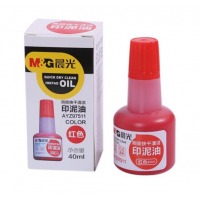 晨光（M&G） 财务办公盖章印油快干印油 红色40ml 快干印泥油1个