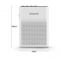 飞利浦(PHILIPS)SBM200 便携式扩音器 插卡音箱 扩音喇叭 大功率教学专用教师导游话筒 播放器 小蜜蜂 白色