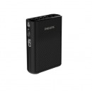 飞利浦(PHILIPS)SBM200 便携式扩音器 小蜜蜂插卡音箱 扩音喇叭 大功率教学专用教师导游话筒 播放器 黑色