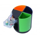 钊盛 ZSS彩色笔筒组合旋转笔筒可放置回形针大头针中性笔圆珠笔剪刀尺等物品彩色笔筒多功能 ZS-468组合旋转笔筒