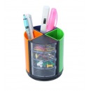 钊盛 ZSS彩色笔筒组合旋转笔筒可放置回形针大头针中性笔圆珠笔剪刀尺等物品彩色笔筒多功能 ZS-468组合旋转笔筒