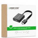 绿联（UGREEN）HDMI转VGA线转换器带音频接口 高清视频转接头.