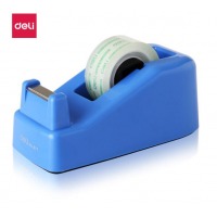 得力(deli)小号胶带座切割器封箱器(胶带宽度 ≤18mm) 蓝灰随机811 