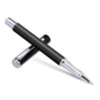 得力（deli） 学生金属矫姿钢笔墨水笔 学生文具 S271黑色 0.5mm细笔尖EF
