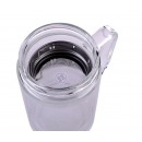 得力(deli) 双层隔热玻璃杯 男女商务带茶隔茶杯 6102 420ml