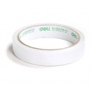 得力(deli)高粘性棉纸双面胶带 18mm*10y(9.1m/卷) 16卷袋装 办公用品 30402