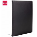 得力（deli）笔记本子 皮面本 记事本 3161 笔记本18K/114页 