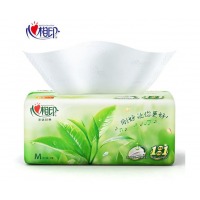 心相印茶语抽纸M码3层152抽 茶叶压花新升级餐巾纸卫生纸DT3200