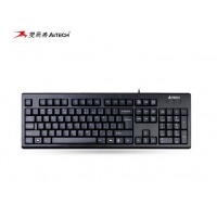 双飞燕（A4TECH) WK-100 键盘 有线键盘 办公键盘 防水 104键 黑色 