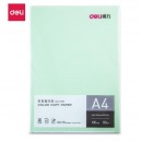 得力（deli）A4浅绿色复印纸 彩色打印纸手工折纸卡纸 80g100张/包 7757 