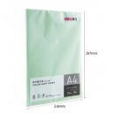 得力（deli）A4浅绿色复印纸 彩色打印纸手工折纸卡纸 80g100张/包 7757 