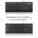 双飞燕（A4TECH) WK-100 键盘 有线键盘 办公键盘 防水 104键 黑色 