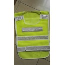 反光背心 审车反光马甲道路施工环卫夜间骑行安全马甲交通执勤警示服透气反光衣印字 荧光绿 均码