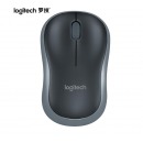 罗技（Logitech）M185(M186) 鼠标 无线鼠标 办公鼠标 对称鼠标 黑色灰边 自营 带无线2.4G接收器