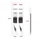 得力(deli)0.5mm半针管黑色中性笔笔芯 水笔签字笔替芯 20支/盒6901 