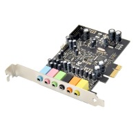 PCI-E 7.1数字内置电脑台式机HIFI声卡 CM8828 支持前置音频 白色