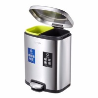 优曼钢脚踏分类桶5L+5L