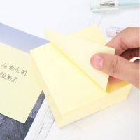 得力21510，76*76mm 400张黄色简约便签纸即时贴 便利贴便签本N次贴记事贴