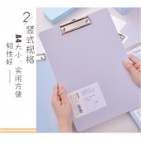 得力72492，板夹A4平板夹单板夹素雅书写垫板签字办公用强力文件夹