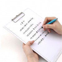 得力72490，A4板夹纸质文件夹学生书写垫板菜单夹子办公文具