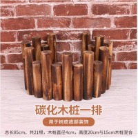下水道管外漏管装饰 仿真树皮管道装饰包柱子消防下水管道美化墙面室内阳台假树皮遮挡 中款木桩