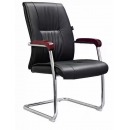 办公家具 弓形皮质办公椅职工椅老板椅会议椅 现代简约西皮钢制脚电脑椅D88