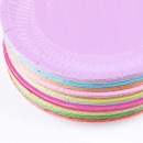 幼儿园彩色纸盘绘画画美术一次性纸盘子手工材料装饰盘蛋糕盘（10个/件）