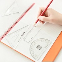 晨光ARL96075，孔庙祈福考试用套尺 学生套尺四件套 直尺 三角板 量角器