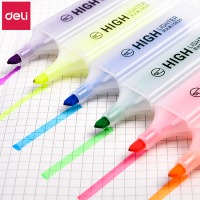 得力s625 彩色荧光笔学生办公标记记号笔斜头重点划线笔文具 