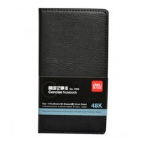 得力7903，48K 80页皮面本 便携记事本文具口袋笔记本硬面抄日记本