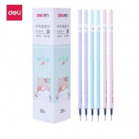 得力A883，0.35mm全针管替芯 全针管笔芯中性笔芯替芯肥宅喵中性笔替芯 20支/盒