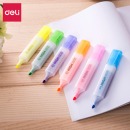得力s625 彩色荧光笔学生办公标记记号笔斜头重点划线笔文具 
