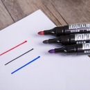 得力s561记号笔黑色马克笔勾线笔油性笔大头笔粗 黑红蓝色