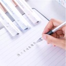 得力A871中性笔芯-黑色*0.38mm全针管 得力0.38全针管笔芯中性笔芯替芯中性笔替芯 20支/盒