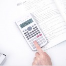 得力D82MS函数计算器-白色 得力函数计算器 240种功能科学计算机 适用于初高中生计算器