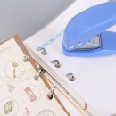 得力文具打孔器 活页纸张打孔机手动打眼单孔手工DIY办公文件装订
