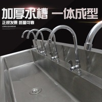 一体商用不锈钢水槽单槽水池学校定制洗手池洗漱池食堂工厂幼儿园