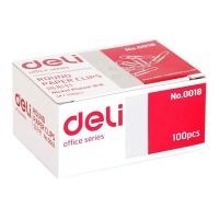 得力(Deli) 0018 回形针29毫米金属原色 100枚/盒