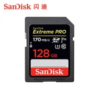 闪迪sd卡128g相机内存卡4K佳能存储卡U3 170M/s
