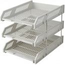 得力9209三层文件框文件架文件座筐办公桌面资料收纳办公用品文具