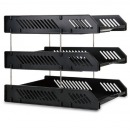 得力9209三层文件框文件架文件座筐办公桌面资料收纳办公用品文具