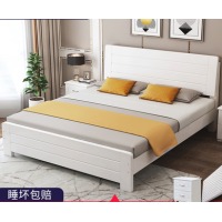 床实木现代简约双人床主卧家具单人床经济型家用