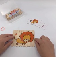 幼儿园小班中班雪糕棒冰棒棍拼图材料包儿童益智玩教具冰棍拼拼乐
