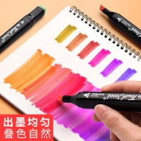 马克笔48色美术专用套装小学生用48色动漫正品彩色水彩笔画笔绘画全套儿童油性专业