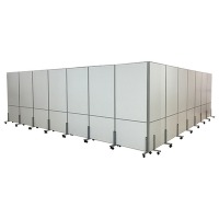 办公室移动屏风隔断墙简易仓库工厂车间隔断带轮推拉屏风活动挡板
