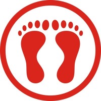 幼儿园及时贴地面定点贴站位地贴工厂车间学校排队圆形脚丫脚印地板贴纸即时贴