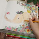 秘密花园涂色书小学生儿童版涂画册成年大人减解压填色画画本绘本