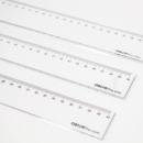 得力6250办公直尺50CM尺子绘图测量透明直尺50公分尺子 学生文具直尺加厚板尺